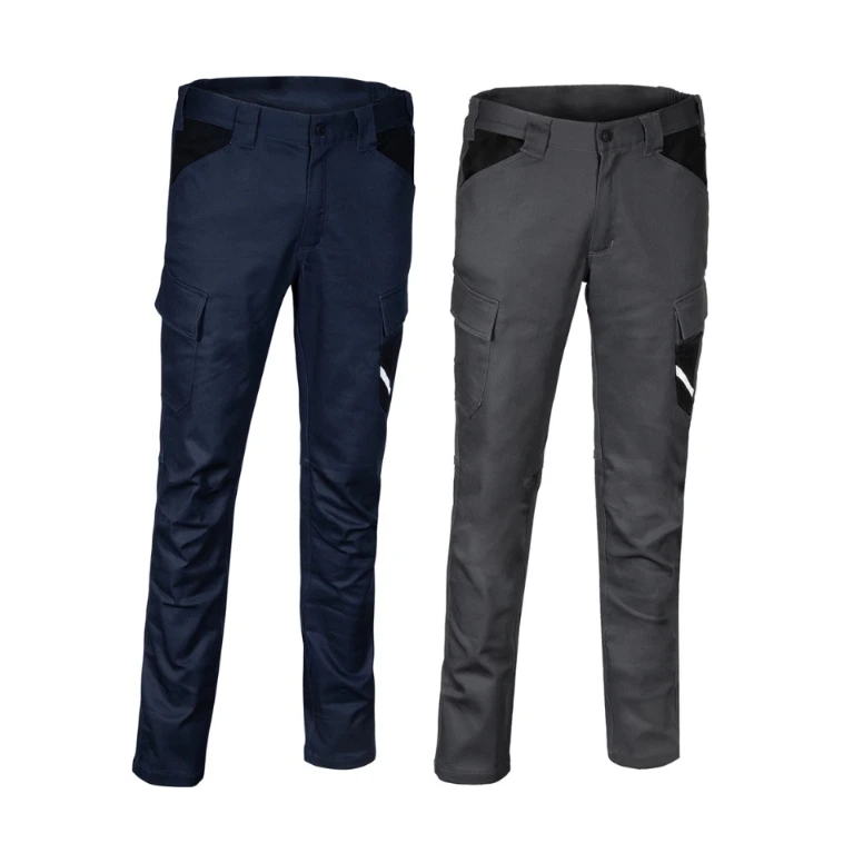Liquidación total - Pantalón de trabajo Multibolsillos Stretch De invierno Cofra Querrin V699-0 Talla M Color Antracita Negro
