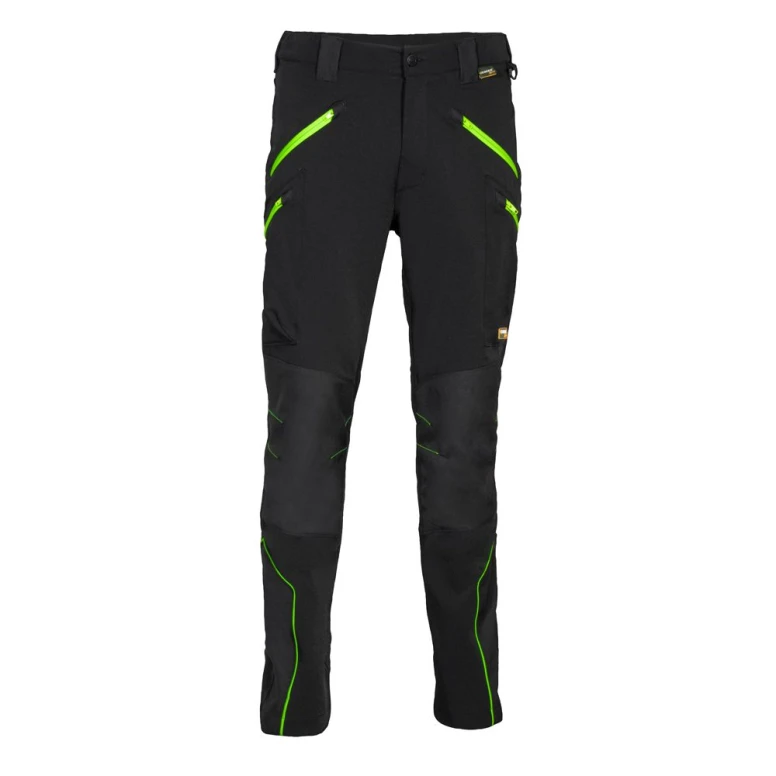 Liquidación total - Pantalón de trabajo Multibolsillos Stretch Cofra Velten V621-0-04 Número 56 Color Negro Lima