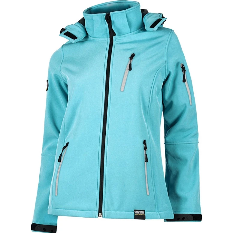 Chaqueta Workshell multibolsillos mujer con capucha - Workteam