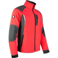 Liquidación total - Chaqueta Workshell combinada con cremallera de nylon - Workteam color rojo/gris Talla M 2