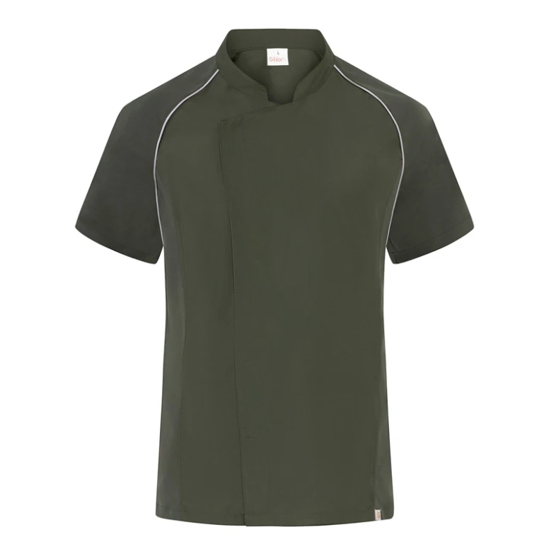 Liquidación total - Chaqueta Giblor's Mao Hostelería Javier 25P08G430 Cocinero Manga corta Benessere Talla XL Color Burdeos
