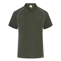 Liquidación total - Chaqueta Giblor's Mao Hostelería Javier 25P08G430 Cocinero Manga corta Benessere Talla XL Color Burdeos