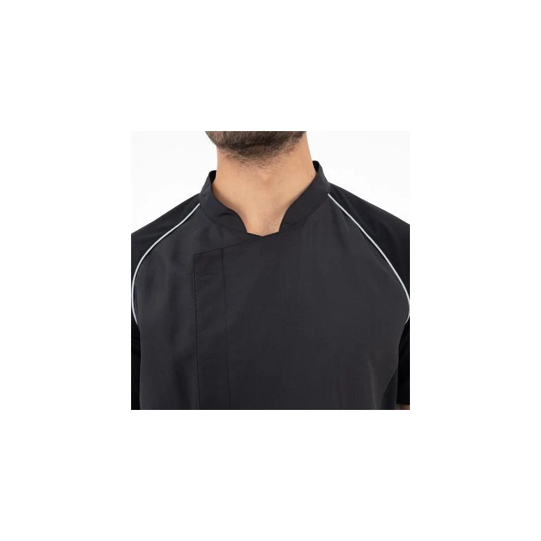 Liquidación total - Chaqueta Giblor's Mao Hostelería Javier 25P08G430 Cocinero Manga corta Benessere Talla XL Color Burdeos