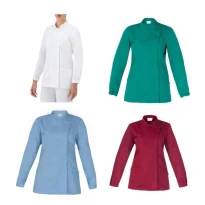 Liquidación total - Casaca Amanda de trabajo de mujer Giblor's 17P03K329-L Talla XS Color Celeste