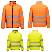 Liquidación total - Chaqueta de trabajo Portwest Alta visibilidad Baffle Hi-Vis S617 Impermeable Talla XL Color Amarillo Negro