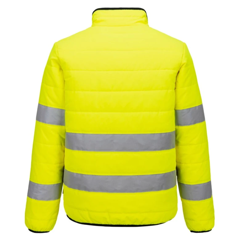 Liquidación total - Chaqueta de trabajo Portwest Alta visibilidad Baffle Hi-Vis S617 Impermeable Talla XL Color Amarillo Negro