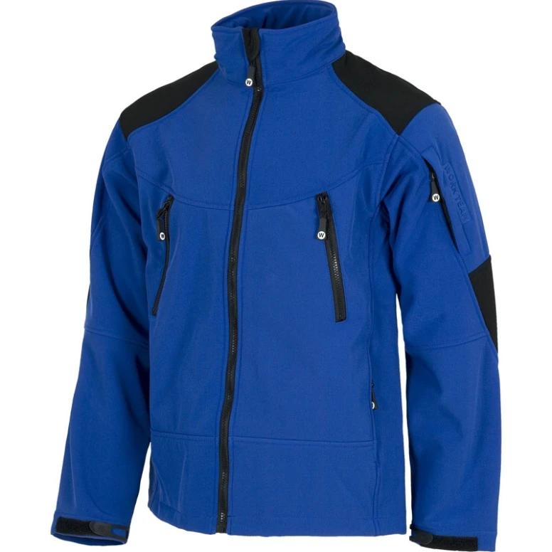Liquidación total - Chaqueta Workshell multibolsillos combinada de cuello alto - Workteam color gris/negro Talla L