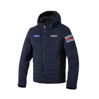 Liquidación total - Chaqueta de trabajo Con capucha Sparco Martini Racing 01361MR Talla L Color Blanco Azul 2
