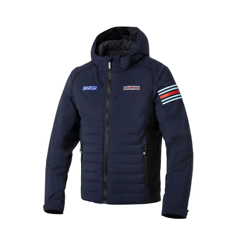 Liquidación total - Chaqueta de trabajo Con capucha Sparco Martini Racing 01361MR Talla L Color Blanco Azul