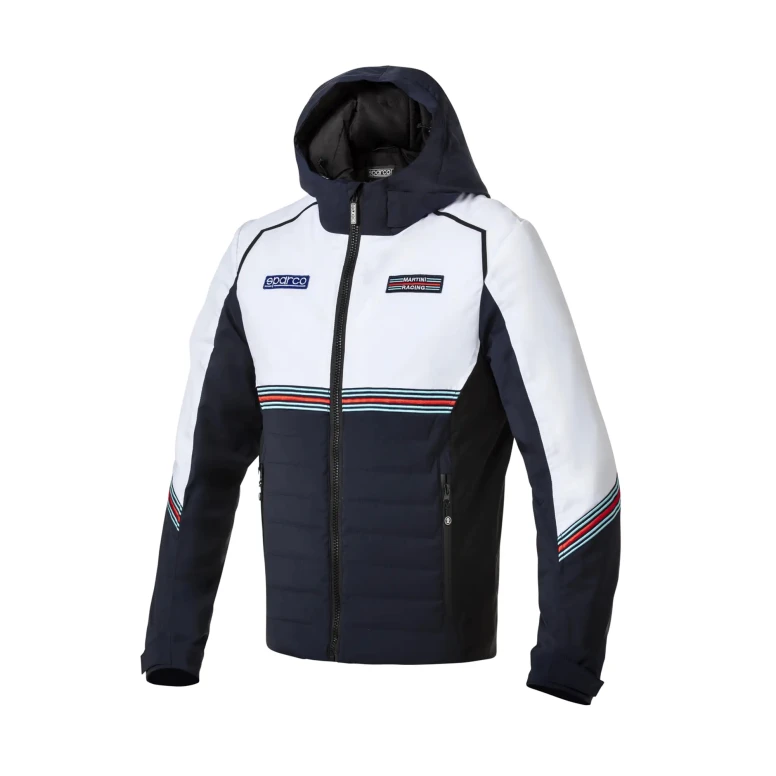 Liquidación total - Chaqueta de trabajo Con capucha Sparco Martini Racing 01361MR Talla L Color Blanco Azul