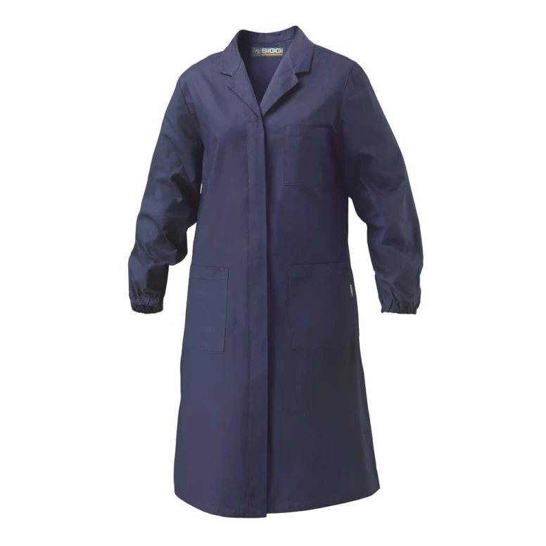 Liquidación total - Bata de Mujer de trabajo Carla Siggi 100% algodón Talla S Color Azul