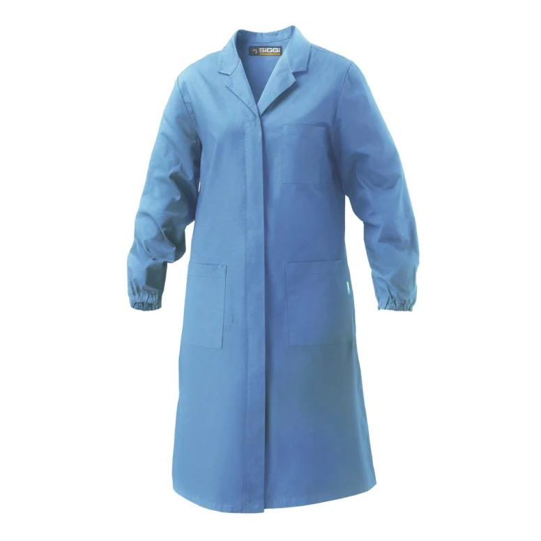 Liquidación total - Bata de Mujer de trabajo Carla Siggi 100% algodón Talla S Color Azul