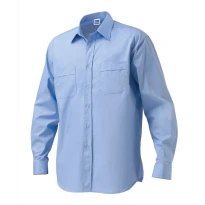 Liquidación total - Camisa de trabajo Manga larga King Siggi 100% algodón Talla M Color Celeste 2