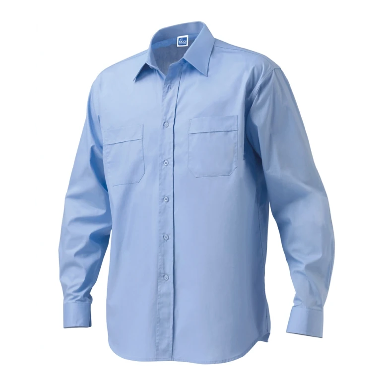 Liquidación total - Camisa de trabajo Manga larga King Siggi 100% algodón Talla M Color Celeste