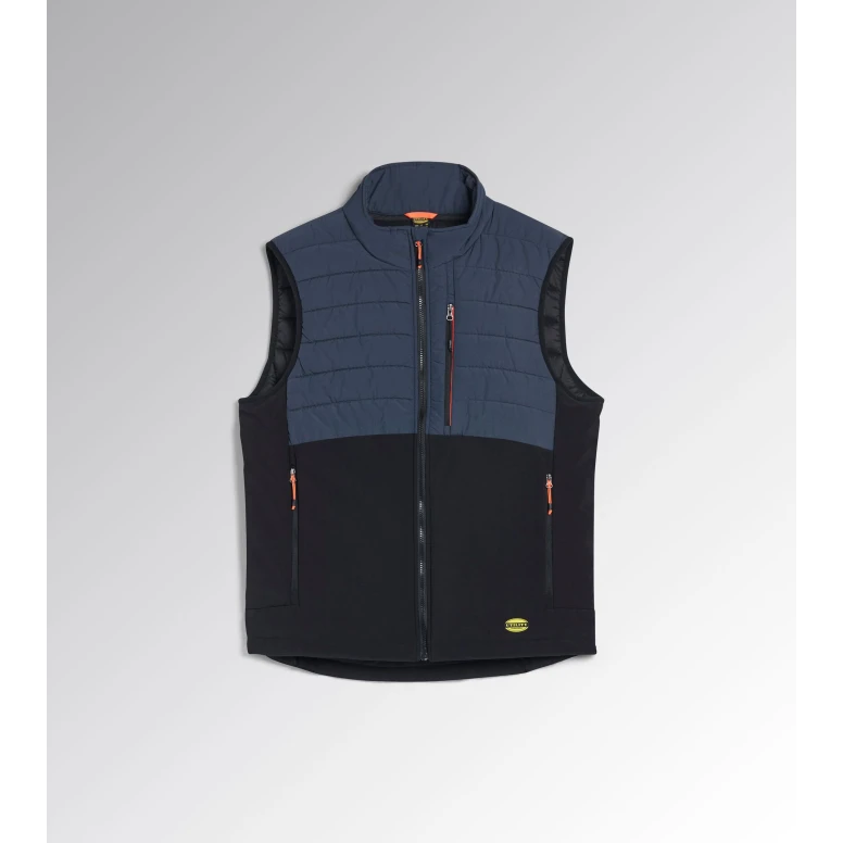 Liquidación total - Chaleco de trabajo Diadora PADDED VEST OSLO HYBRID Multibolsillos Impermeable 702.181812 Talla L Color Negro