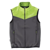 Liquidación total - Chaleco Workshell deportivo combinado con cuello alto - Workteam Talla 3xl color verde amarillo