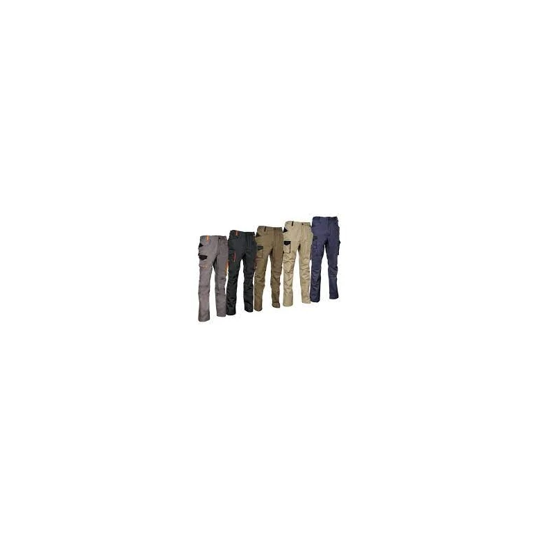 Liquidación total - Pantalón de trabajo Stretch Elásticos Multibolsillos Cofra Mompach V566-0-00 Número 50 Color Barro Negro