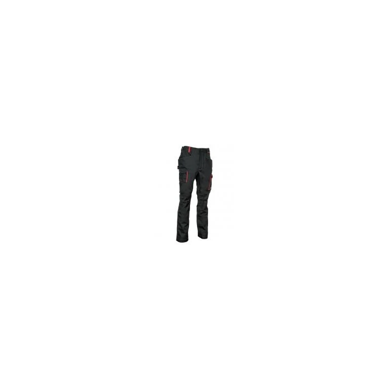 Liquidación total - Pantalón de trabajo Stretch Elásticos Multibolsillos Cofra Mompach V566-0-00 Número 50 Color Barro Negro