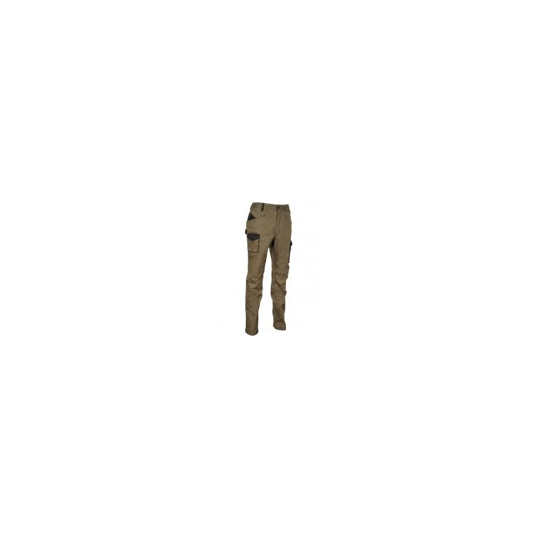 Liquidación total - Pantalón de trabajo Stretch Elásticos Multibolsillos Cofra Mompach V566-0-00 Número 50 Color Barro Negro