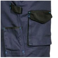 Liquidación total - Pantalón de trabajo Stretch Elásticos Multibolsillos Cofra Mompach V566-0-00 Número 50 Color Barro Negro