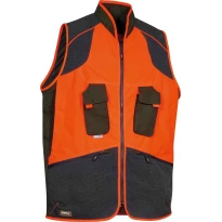 Liquidación total - Chaleco de trabajo Multibolsillos Impermeable Cofra Wulfem V324-0 Talla L Color Barro negro