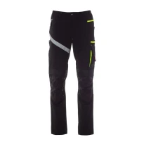 Liquidación total - Pantalón Unisex de trabajo Multibolsillos Stretch Payper Next 4W Summer AY 7317 Negro/Negro número 52