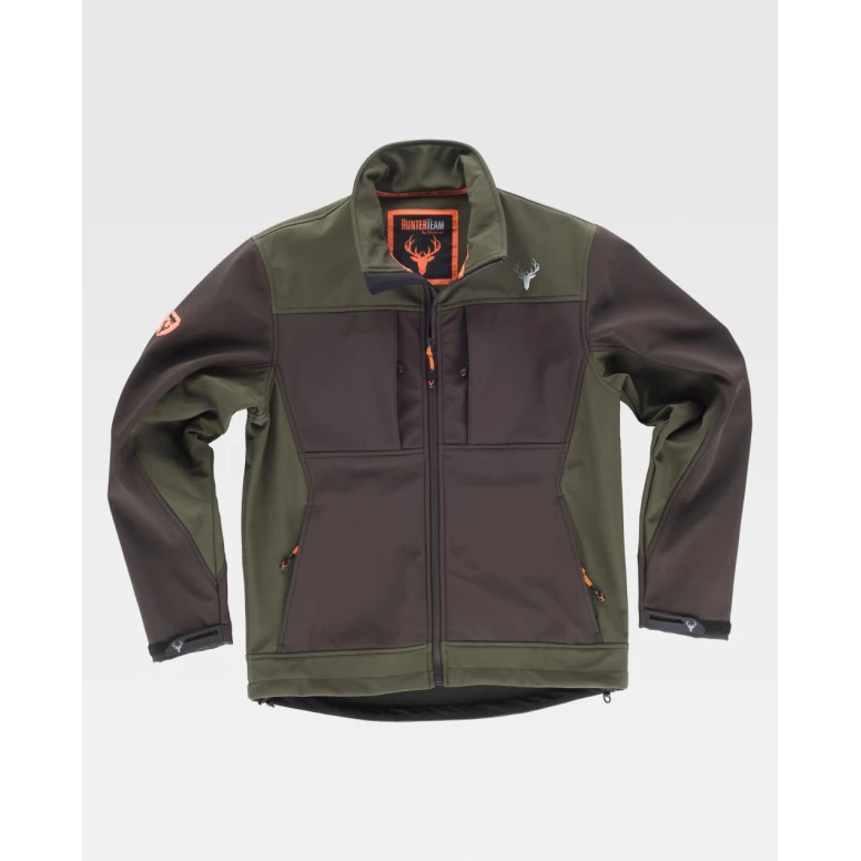Liquidación total - Chaqueta de trabajo Workshell Caccia Stretch S8620 - Workteam Talla 2xl color negro gris