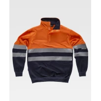 Liquidación total - Sudadera de trabajo de cuello alto Alta visibilidad C3839 - Workteam Talla M color amarillo marino