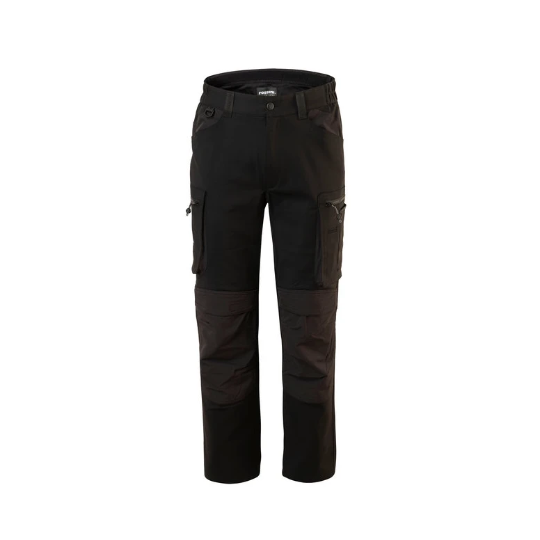 Liquidación total - Pantalón de trabajo Rossini Dynamic Flex A00520 Stretch Multibolsillos Talla L Color Negro