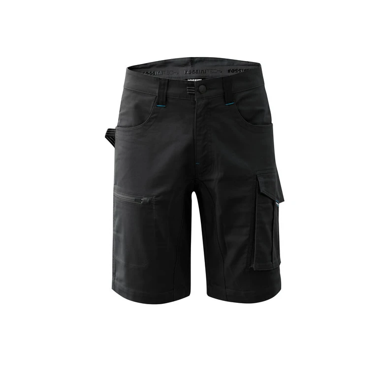 Liquidación total - Bermuda de trabajo Rossini R-Evolution A00790 Stretch Multibolsillos Talla M Color Negro