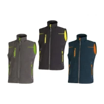 Liquidación total - Chaleco de trabajo Multibolsillos Softshell Stretch Elástico U-Power Universe FU188BC Black Carbon Talla S