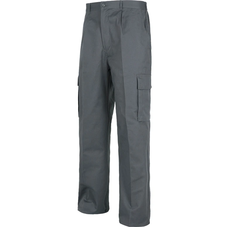 Liquidación total - Pantalón de trabajo de verano de algodón ligero multibolsillos - Workteam Número 54 Color Gris