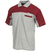 Liquidación total - Polo combinada de tejido piquè a manga corta - Workteam Talla 2xl color marino celeste