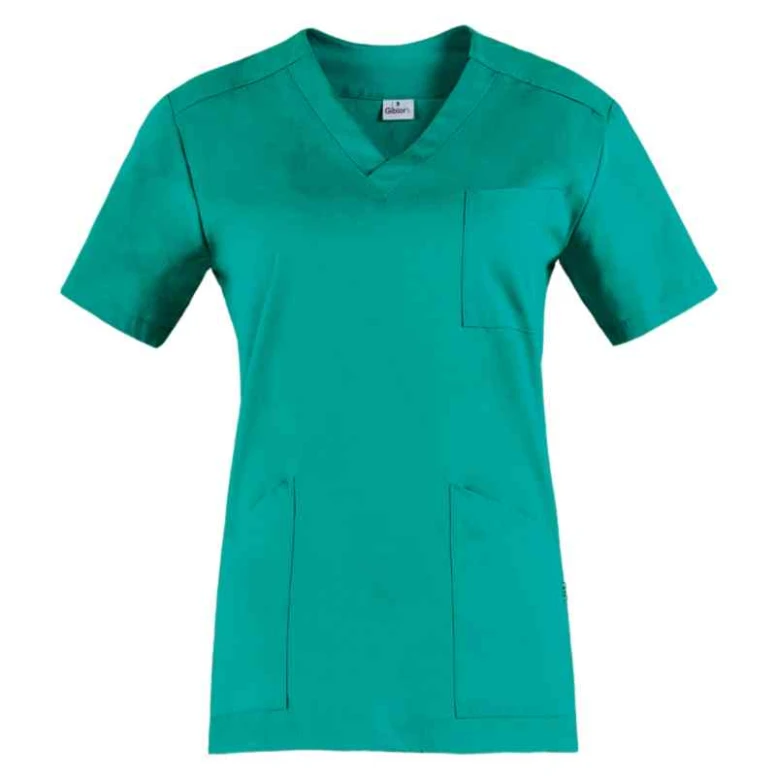 Liquidación total - Casaca de trabajo Milena de mujer 100% algodón Giblor's 20P03K196 Talla S Color Verde