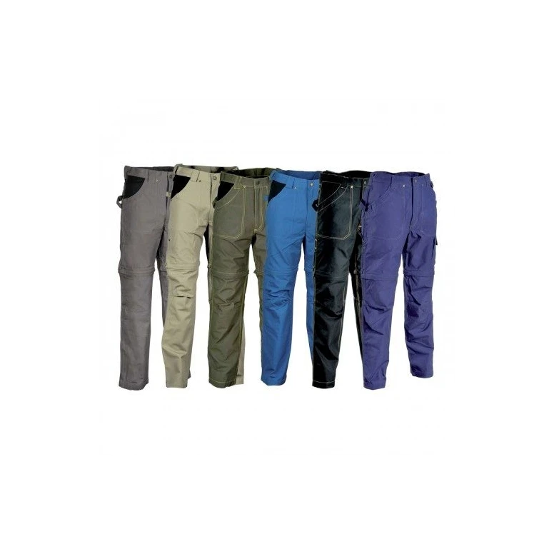 Liquidación total - Pantalón de trabajo Cofra Multibolsillos Acortables Helsinki 100% algodón Canvas V053-0-00 número 46 Marino