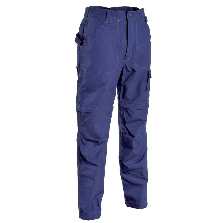 Liquidación total - Pantalón de trabajo Cofra Multibolsillos Acortables Helsinki 100% algodón Canvas V053-0-00 número 46 Marino