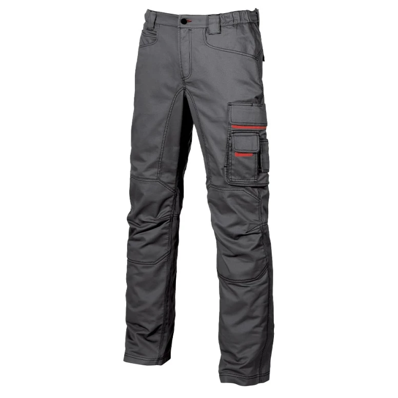 Liquidación total - Pantalón de trabajo Multibolsillos U-Power Smile HY015BC Número 48 Color Gris Meteorito