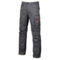 Liquidación total - Pantalón de trabajo Multibolsillos U-Power Smile HY015BC Número 48 Color Gris Meteorito
