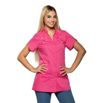 Liquidación total - Casaca de mujer a mangas cortas Siggi Coraline - 28CS1882/00 Talla L Color Celeste