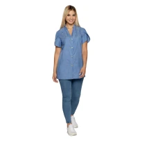 Liquidación total - Casaca de mujer a mangas cortas Siggi Coraline - 28CS1882/00 Talla L Color Celeste