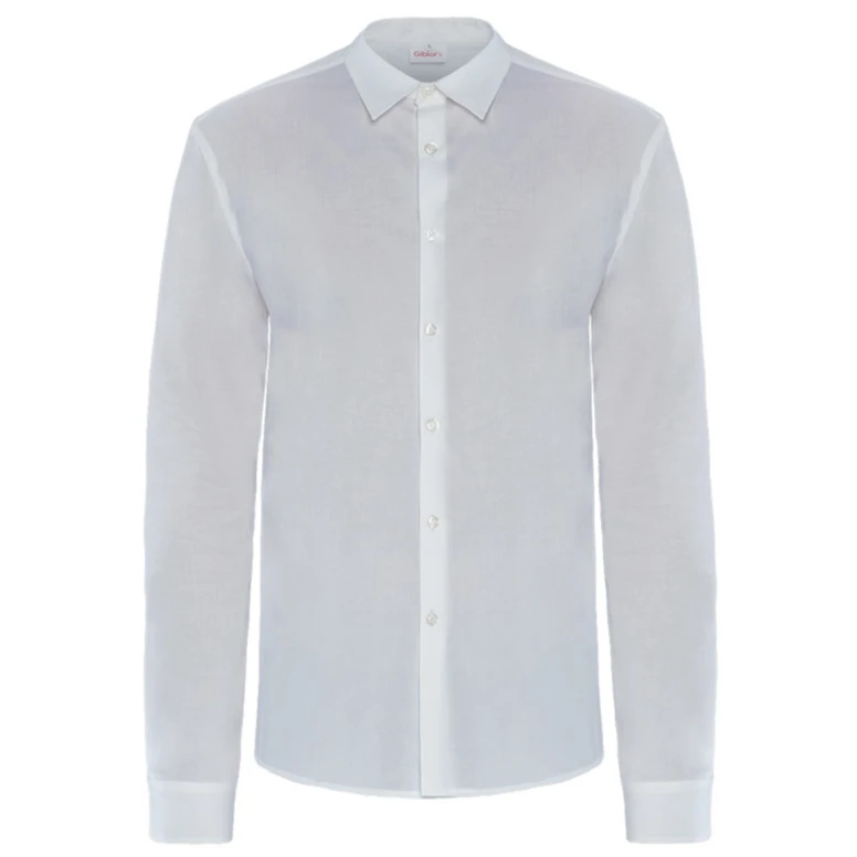 Liquidación total - Camisa de trabajo Stretch Giblor's Peter 19P01N088 Color Blanco Talla S