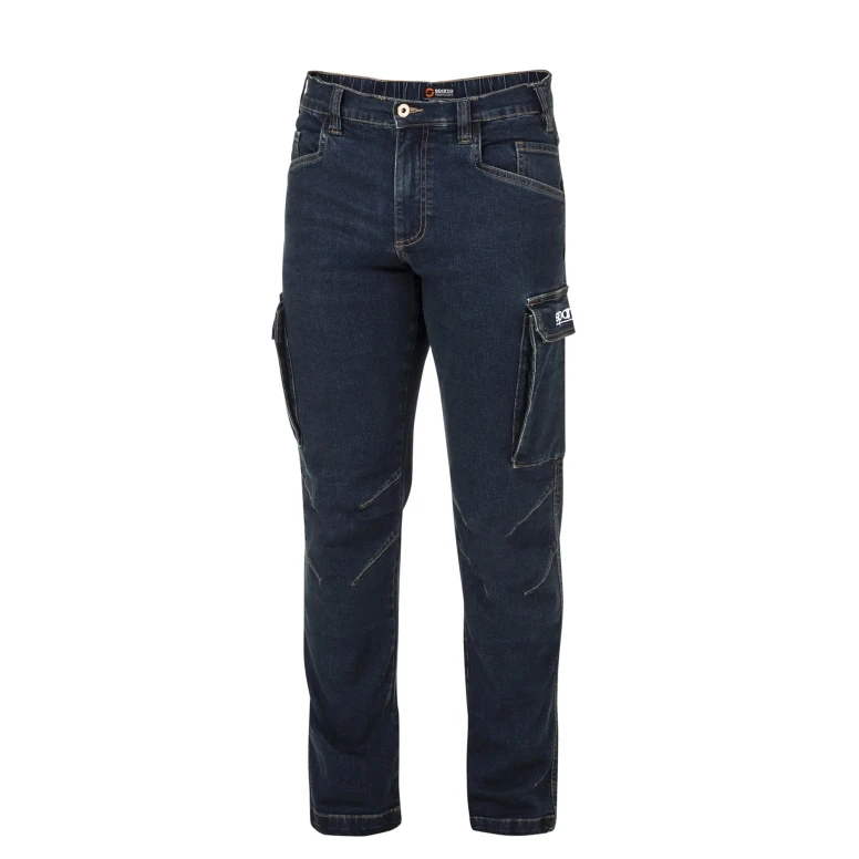 Liquidación total - Vaqueros de trabajo Stretch Elásticos Multibolsillos Sparco Dallas 02430 Talla M
