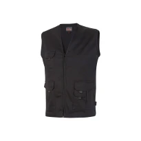 Liquidación total - Chaleco de trabajo Stretch Elástico U-Power Chica ST285 Color Negro Carbón Talla S