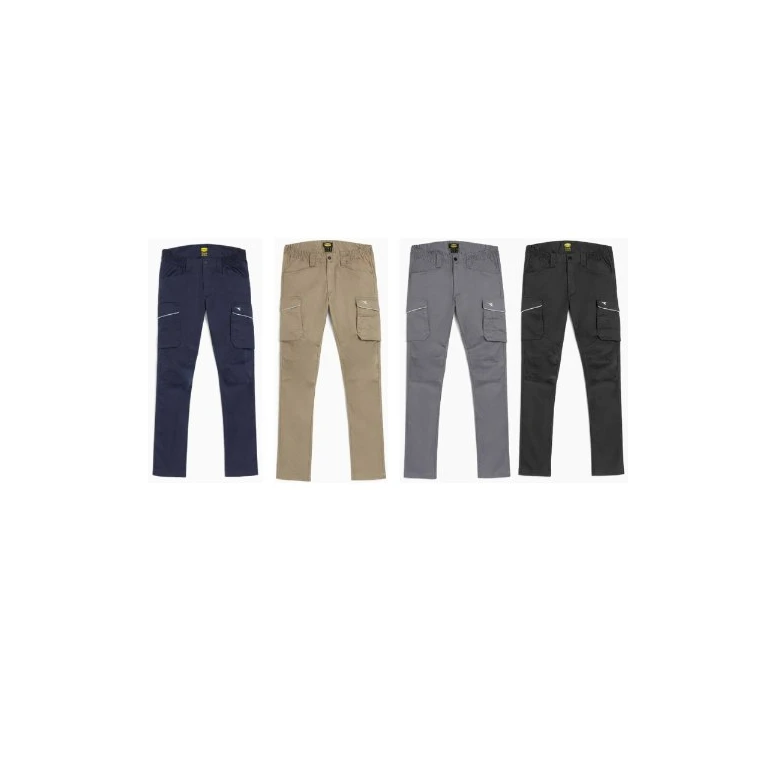 Liquidación total - Pantalón de trabajo Multibolsillos Diadora Pant Staff Stretch Cargo 2.0 702.183059 Talla L Color Azul