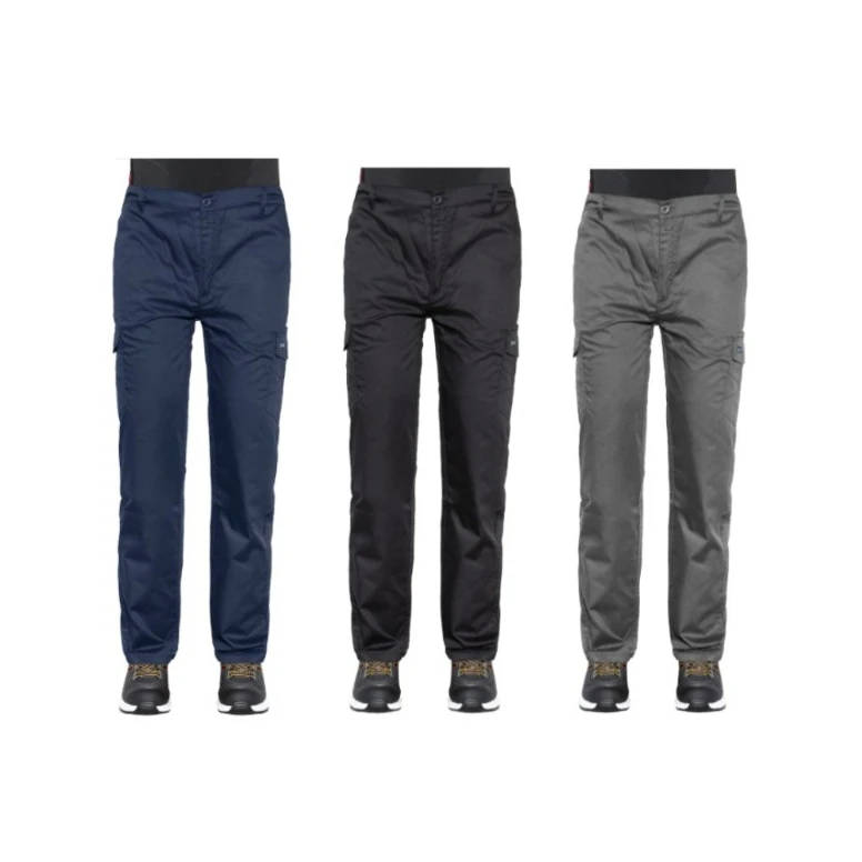 Liquidación total - Pantalón de trabajo Multibolsillos Stretch Issa Line Euromix 8039N Talla S Color Gris