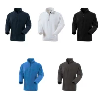 Liquidación total - Sudadera de trabajo de forro polar Media cremallera Rossini Dublino HH159 Talla L Color Gris Jaspeado Oscuro