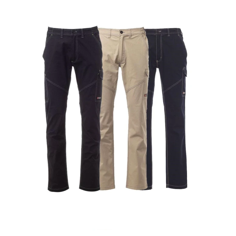 Liquidación total - Pantalón Unisex de trabajo Stretch Multibolsillos Payper Worker Stretch Summer AY 7312 Talla XL negro