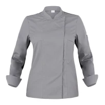 Liquidación total - Chaqueta Mao de trabajo Cocinero Giblor's Agata Lady 23P08G341 Talla XS Color Verde Militar 2