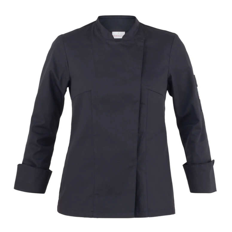 Liquidación total - Chaqueta Mao de trabajo Cocinero Giblor's Agata Lady 23P08G341 Talla XS Color Verde Militar