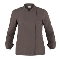 Liquidación total - Chaqueta Mao de trabajo Cocinero Giblor's Agata Lady 23P08G341 Talla XS Color Verde Militar